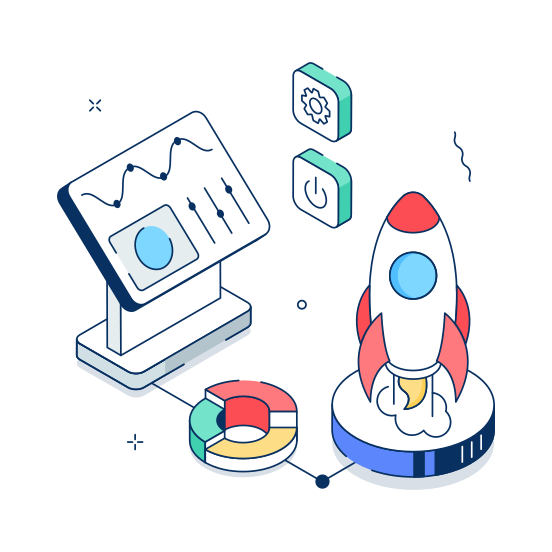 Business, Startup, Entrepreneurship, Launch, Analysis illustration
