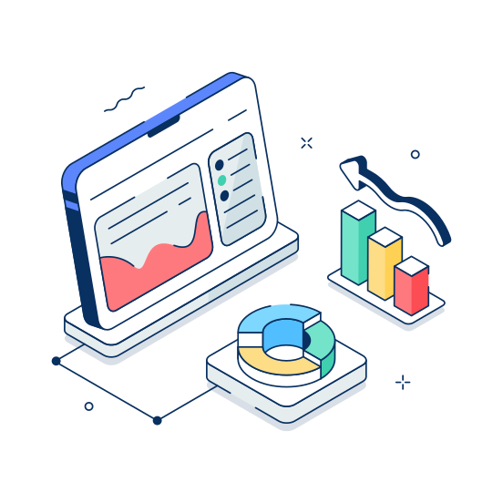 Corporate, Data, Analysis, Business, Analytics,, illustration