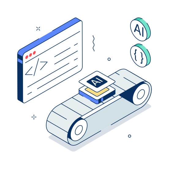 Data, Processing, Automated, Artificial Intelligence, Machine illustration