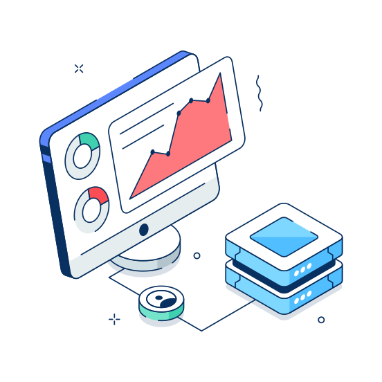 Data, Server, Database, Analysis, Datacenter illustration