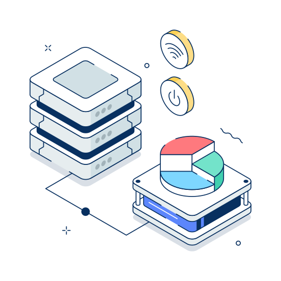 Data, Server, Database, Datacenter, Stack,,, illustration