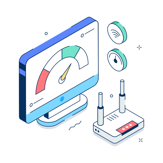 Speed, Testing, Internet, Network, Performance illustration