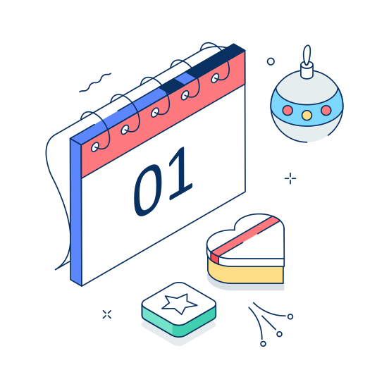 New Year Calendar illustration