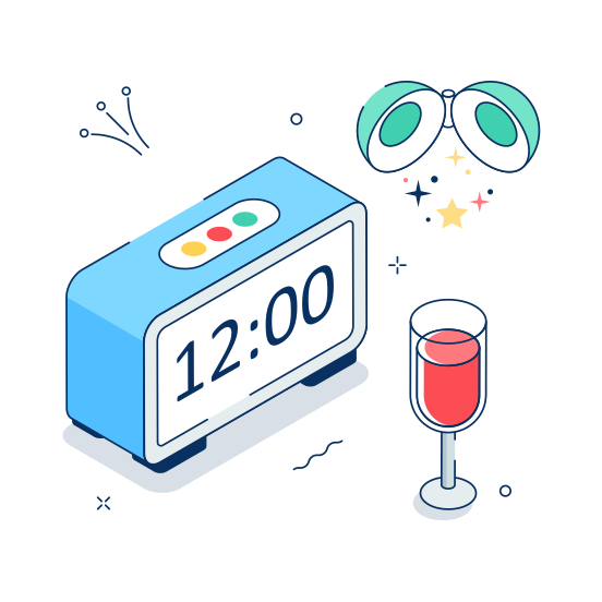 New Year Countdown, illustration