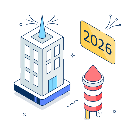 New Year Fireworks illustration