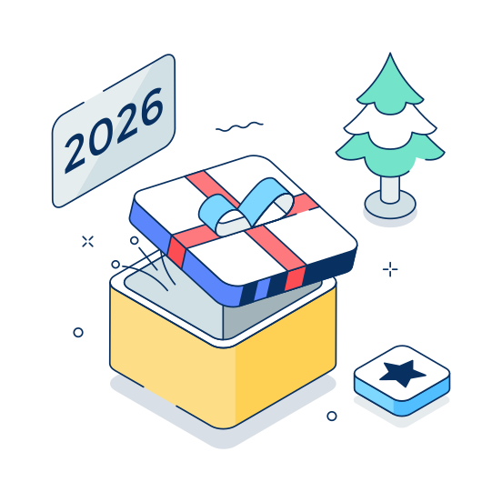 New Year Gift illustration