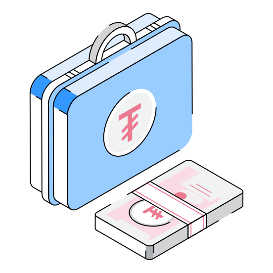 Briefcase, Bag, Banknote, Payment, Investment illustration