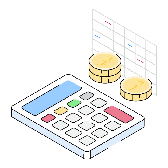 Budget, Estimate, Calculation, Accounting, Coins illustration