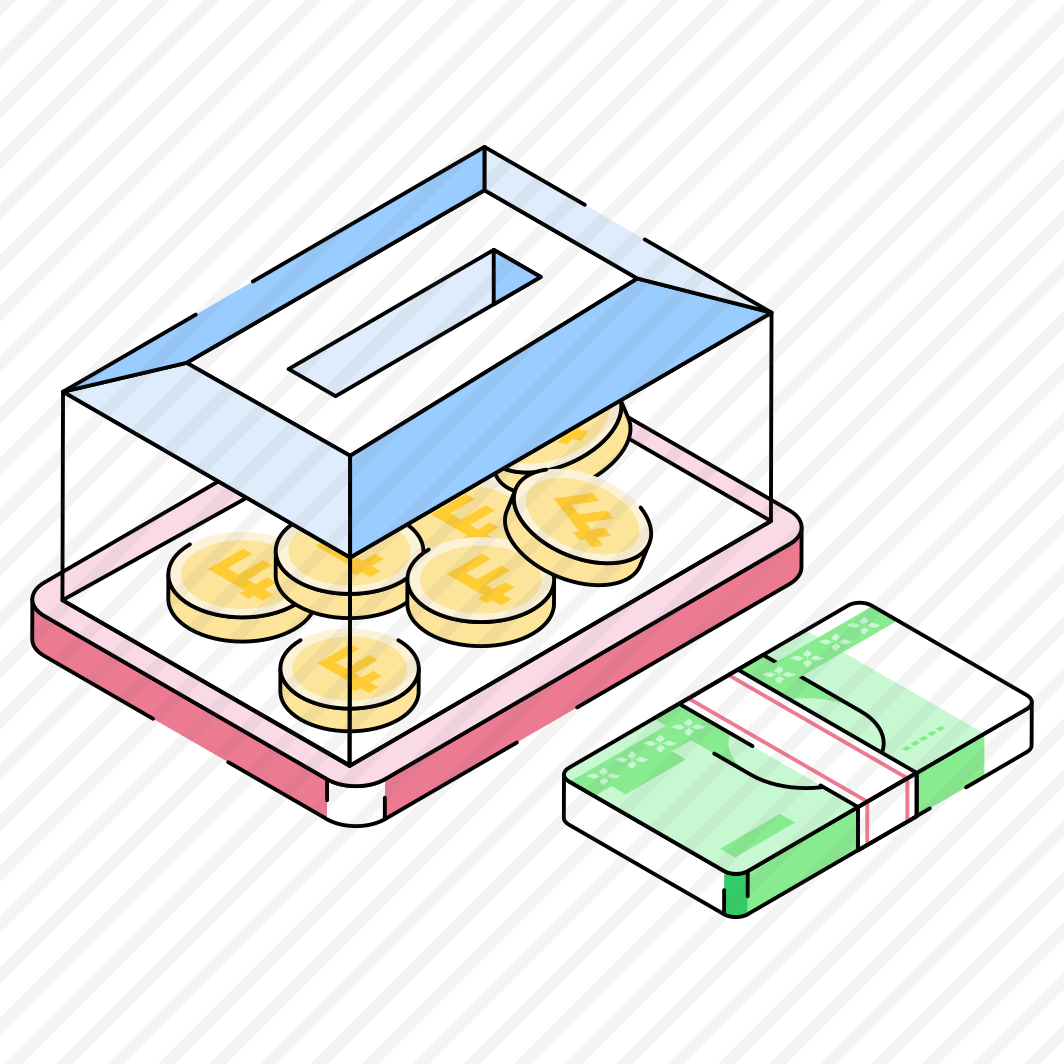Money, Box, Investment, Contribution, Coins preview