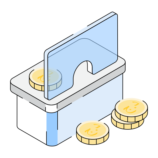 Money, Currency, Counter, Booth, Economy illustration