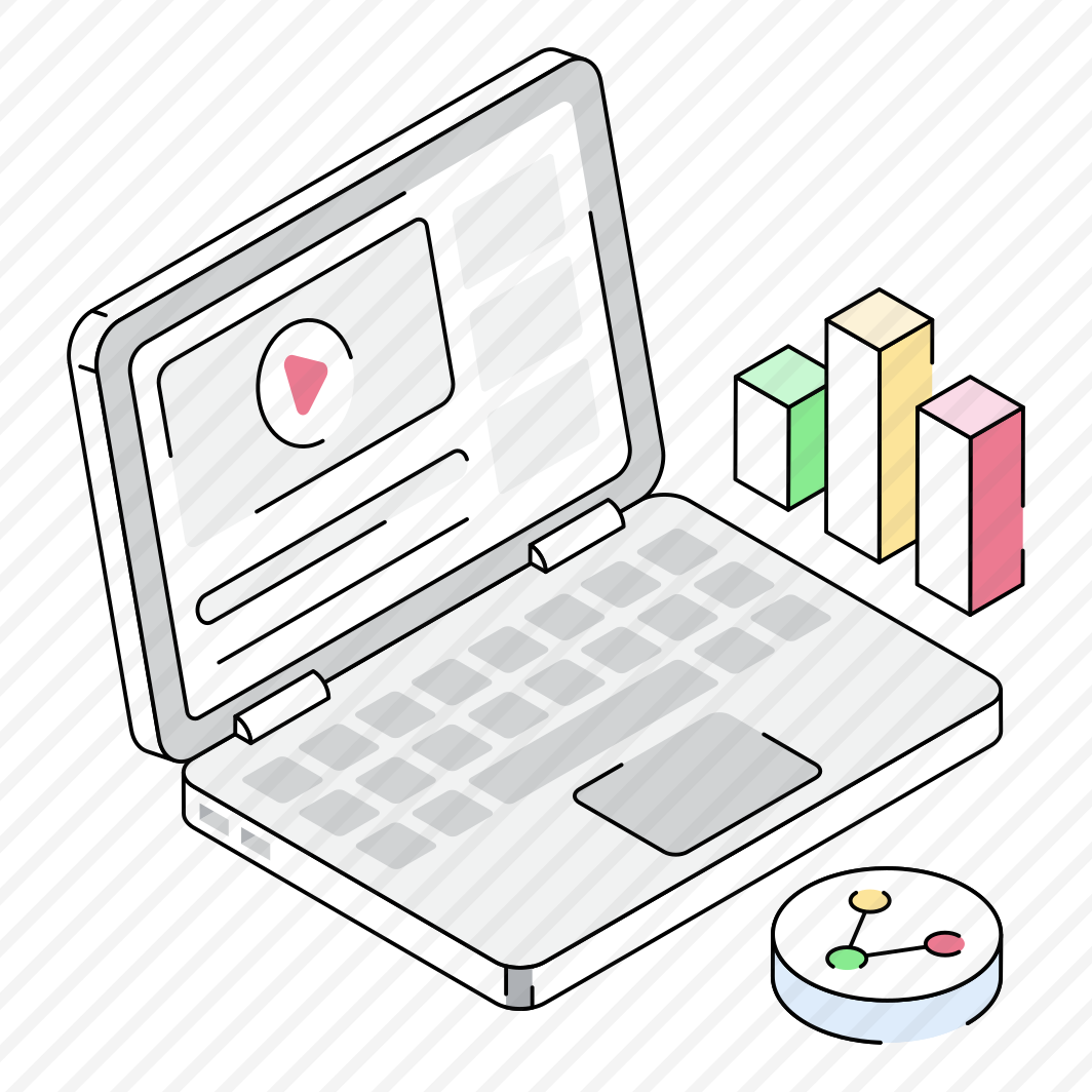 Analytics, Streaming, Media, Laptop, Video preview