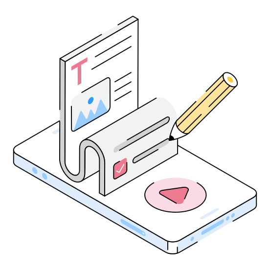 Content, Writing, Creation, Blogging, Copywriting illustration