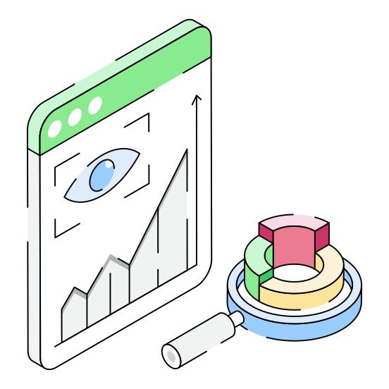 Data, Vision, Monitoring, Web, Surveillance illustration