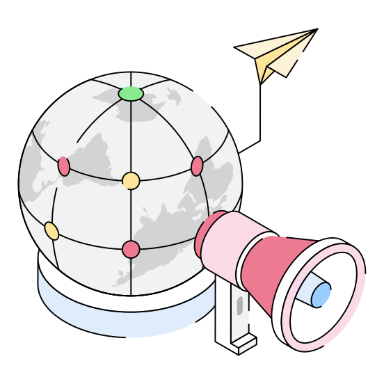 Global, International, Promotion, Foreign, Advertising illustration