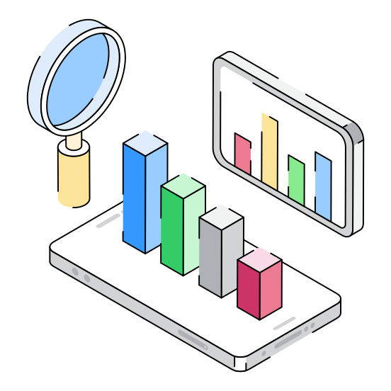 Market, Research, Infographics, Statistics, Analytics illustration