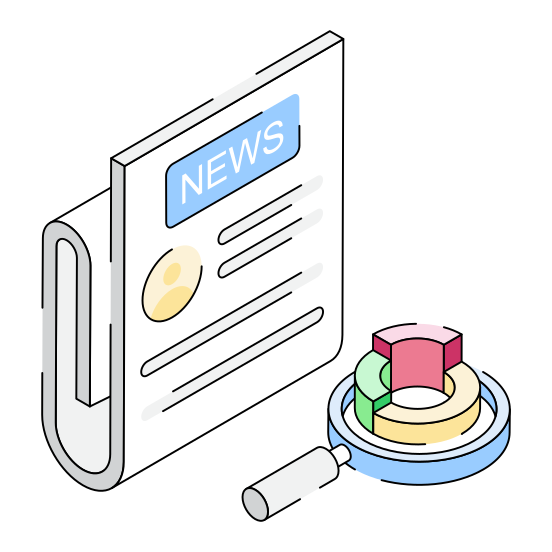 News, Newspaper, Newsprint, Media, Journalism illustration