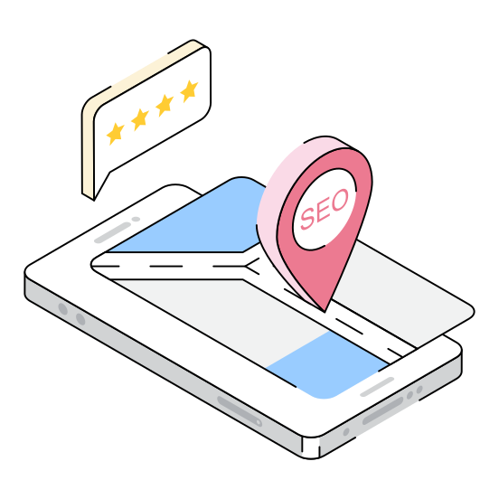 Rating, Local, Mobile, Reviews, Feedback illustration