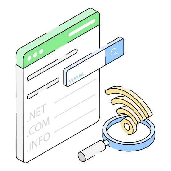 Web, Address, Domains, Registration, Site illustration