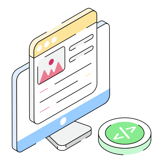 Web, Content, Media, Multimedia, Website illustration