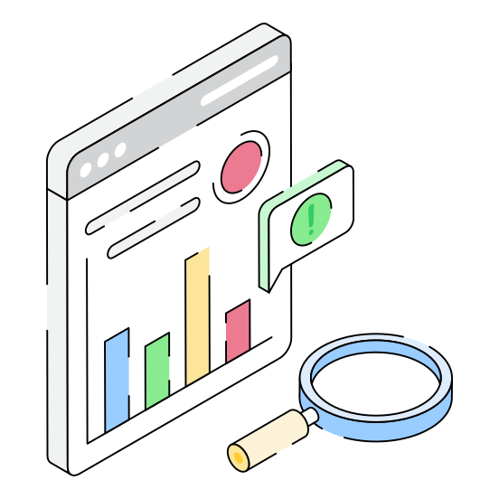 Web, Research, Analytics, Data, Search illustration