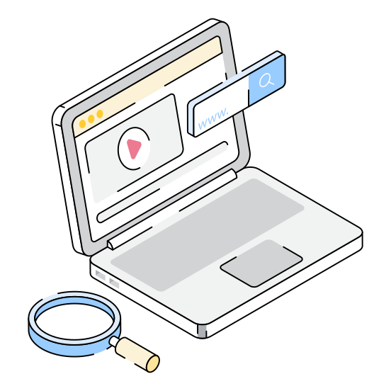 Www, Search, Video, Content, Media illustration