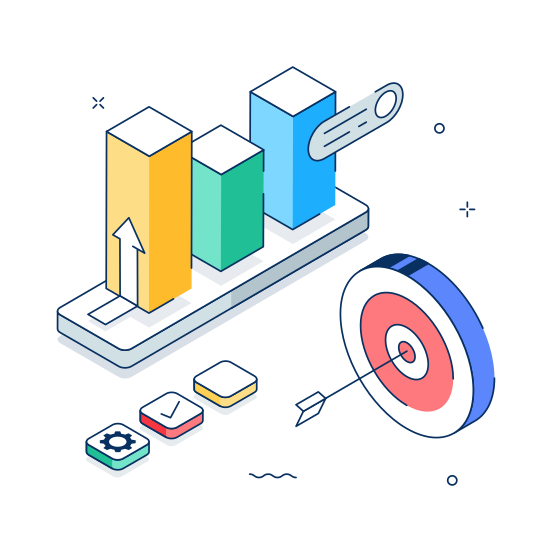 Data, Analytics, Strategy, Growth, Chart, Visualization, Progress illustration
