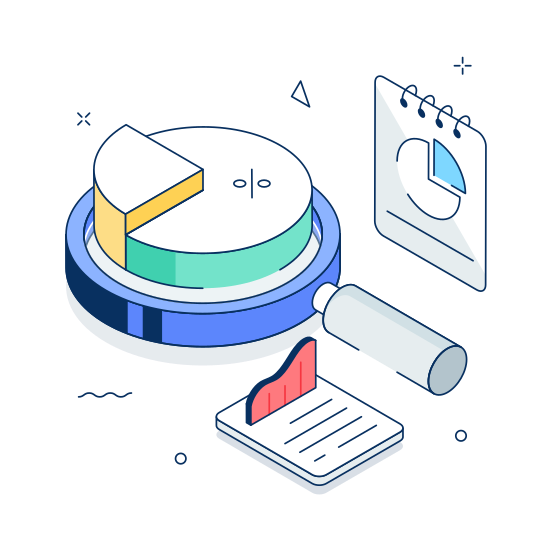 Market, Analysis, Business, Analytics, Search, Financial, Research illustration