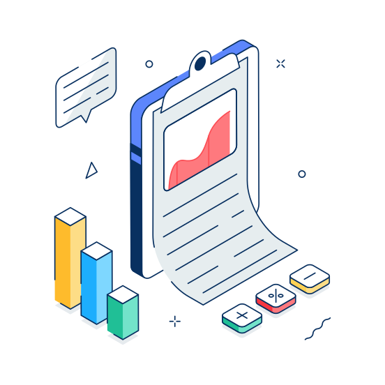 Market, Report, Business, Data, Growth, Corporate, Financial illustration