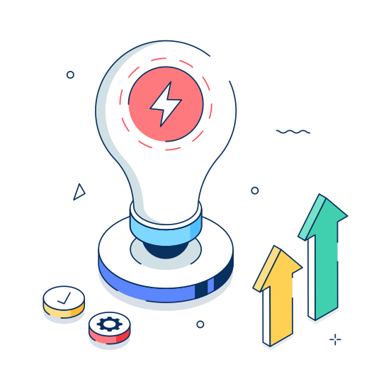 Marketing, Idea, Innovation, Business, Inspiration, Growth, Success illustration