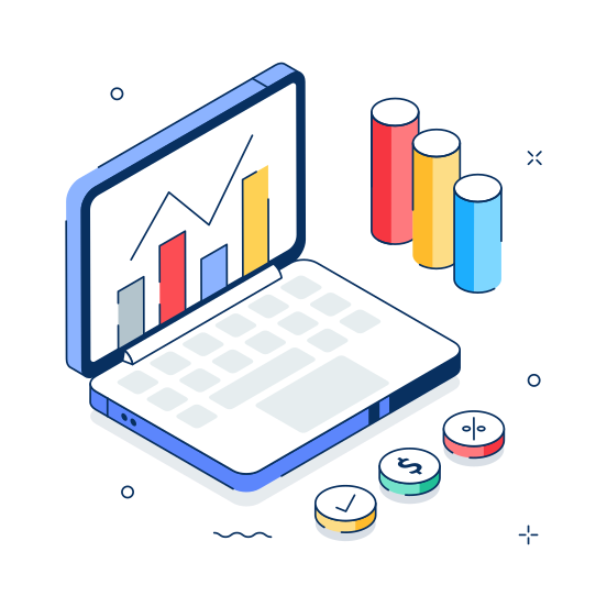 Online, Data, Analytics, Analysis, Statistics, Digital, Marketing illustration