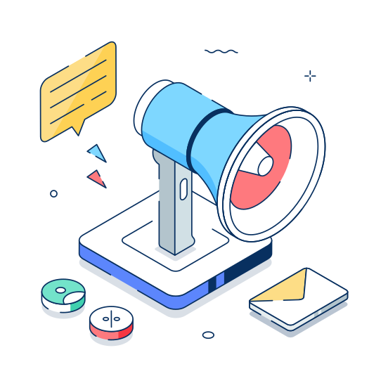 Outbound, Marketing, Digital, Promotion, Announcement, Advertisement, Campaign illustration