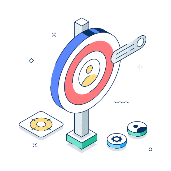 Target, Audience, Customer, Focus, Strategy, Business, Advertising illustration