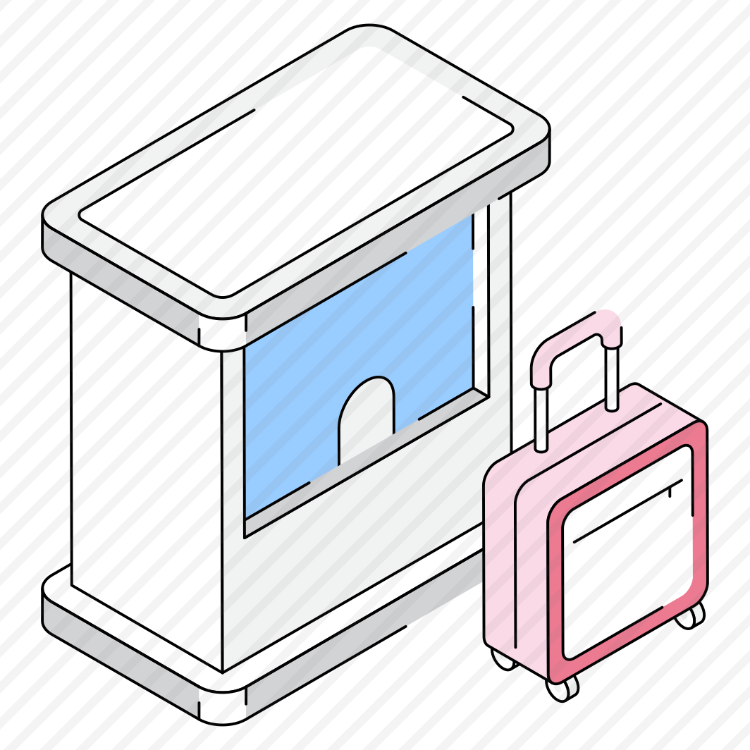 Booth, Counter, Bag, Baggage, Luggage preview