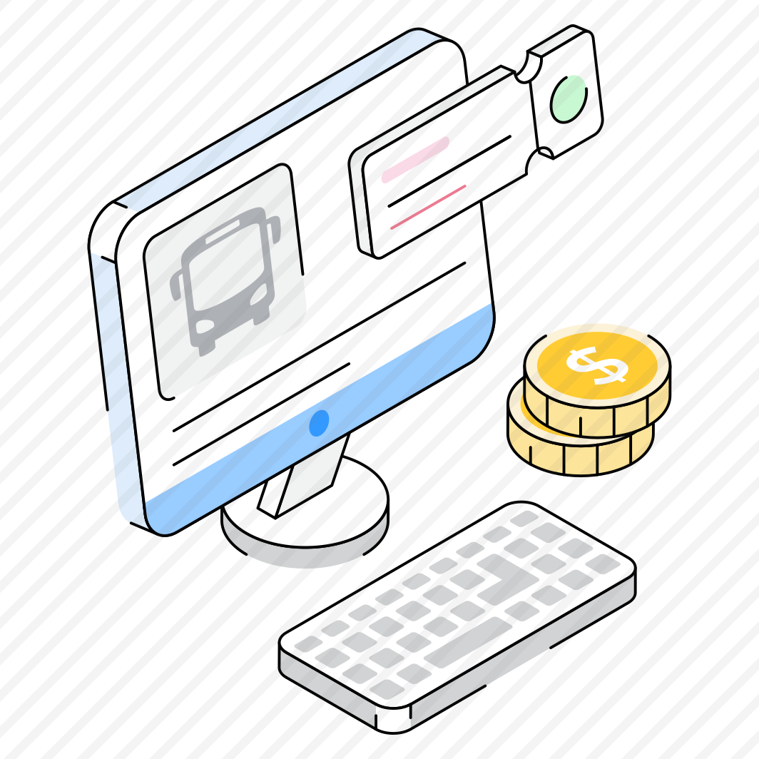 Bus, Ticket, Booking, Reservation, Monitor preview