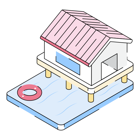 Lodge, Cabin, Resort, Hotel, Exterior illustration