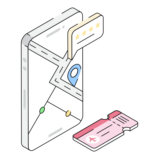 Mobile, Phone, App, Location, Tracking illustration