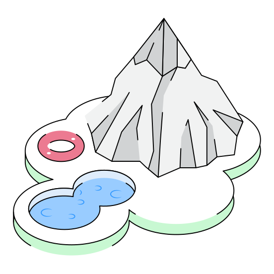 Mountain, Hill, Peak, Outdoor, Pool illustration