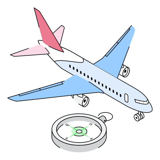Plane, Flight, Vehicle, Transport, Ride illustration