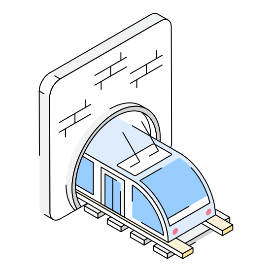 Tunnel, Underground, Train, Transport, Locomotive illustration