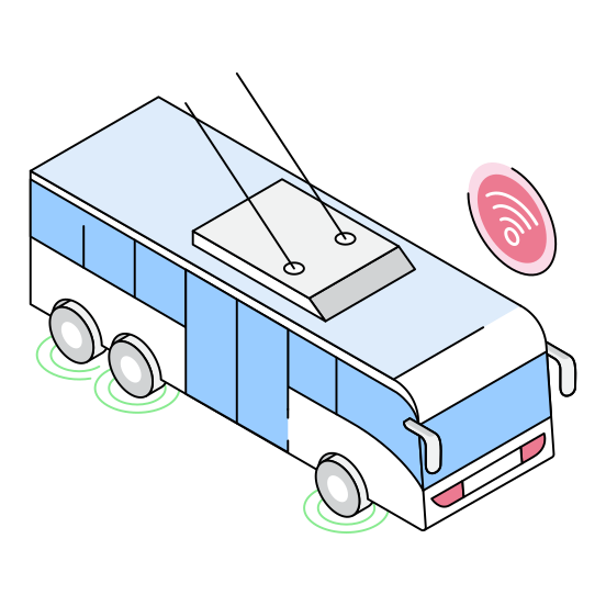 Bus, Vehicle, Wifi, Coach, Transport illustration