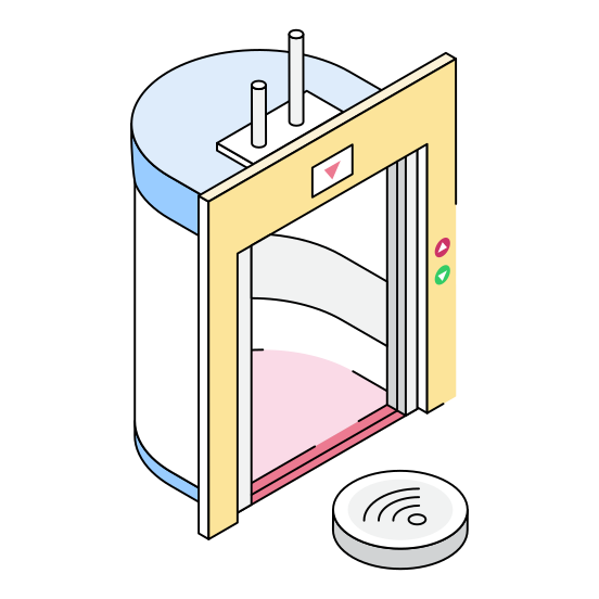 Elevator, Lift, Mobility, Door, Entrance, illustration