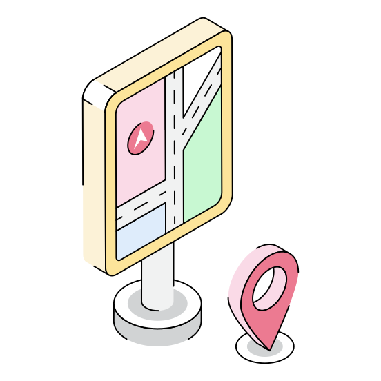 Navigation, Panel, Tracking, Location illustration