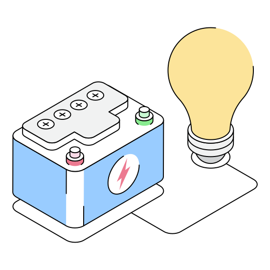 Rechargeable, Light, Battery, Power, Charging, illustration
