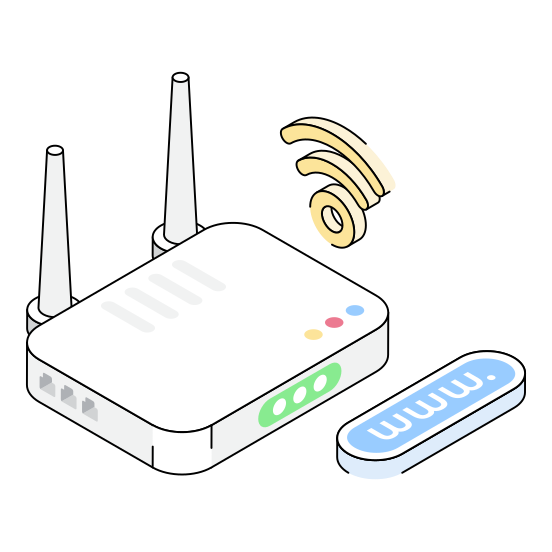 Router, Modem, Device, Internet, Access illustration