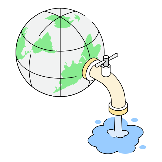 Save, Water, Liquidity, Conservation, Eco illustration