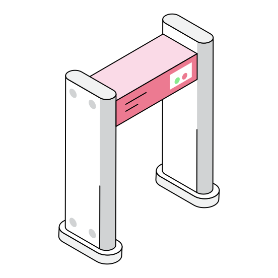 Security, Gate, Checking, Entry, Entrance illustration