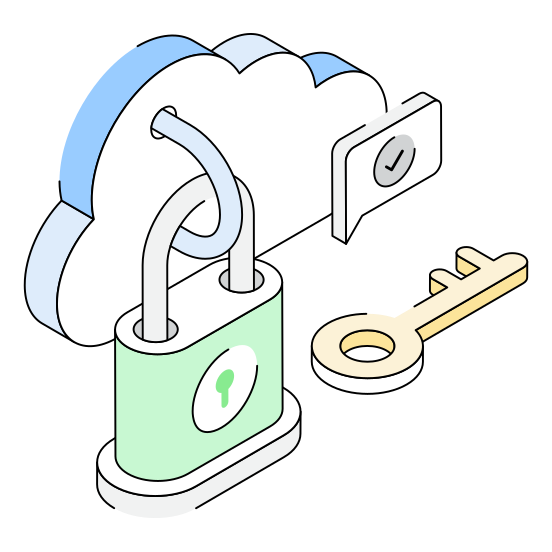 Access, Safe, Private, Cloud, Storage illustration