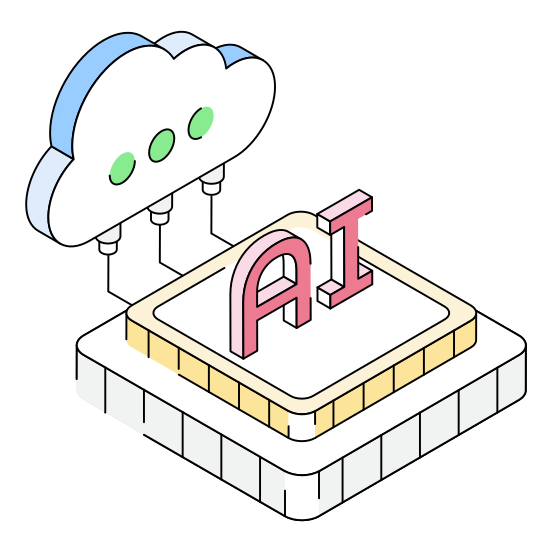 Ai, Connection, Networking, Cloud, Storage illustration