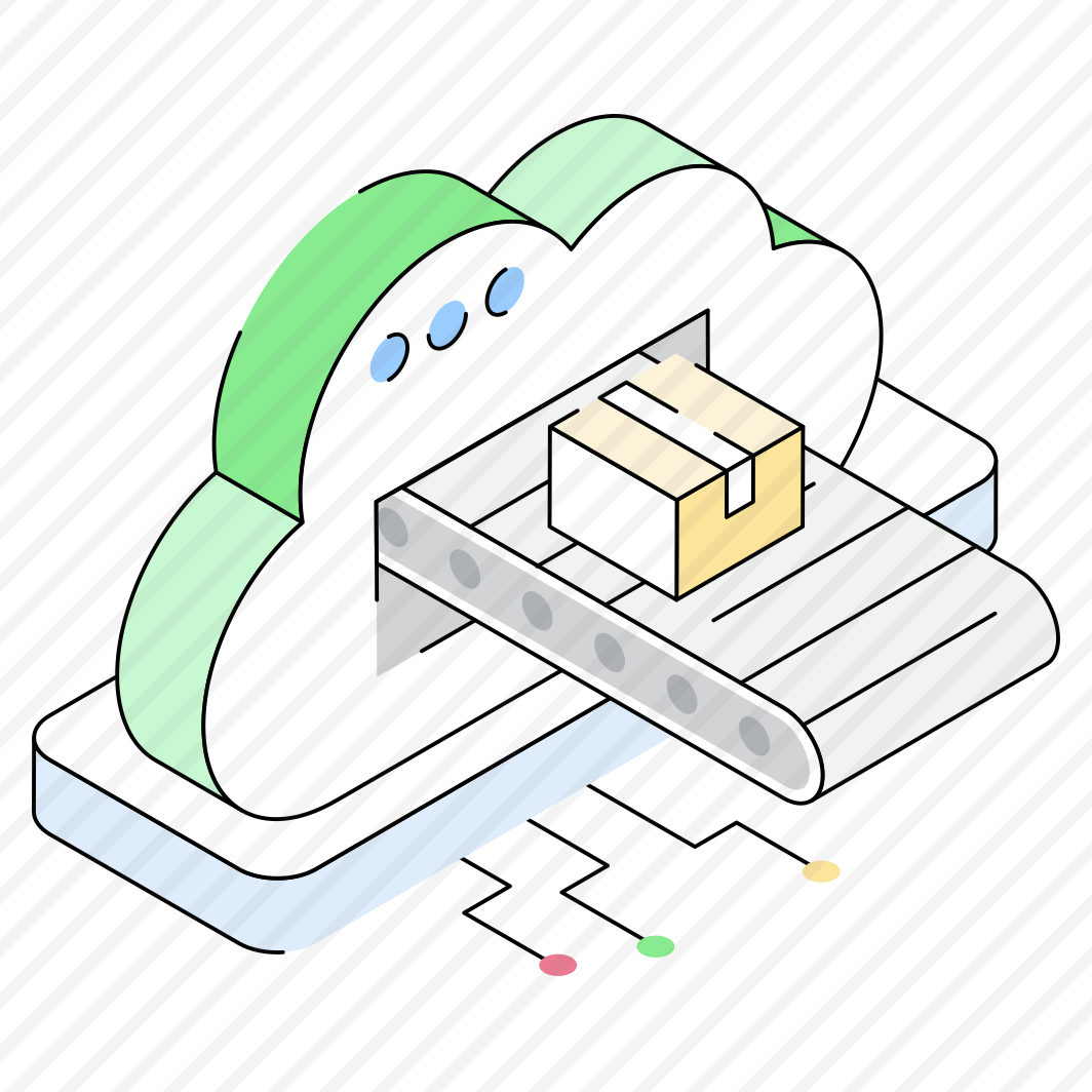 Conveyor, Package, Box, Cloud, Storage preview