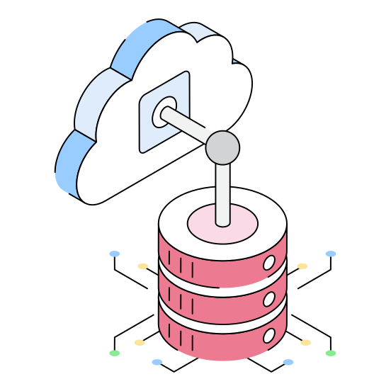 Database, Db, Cloud, Storage, Hosting illustration
